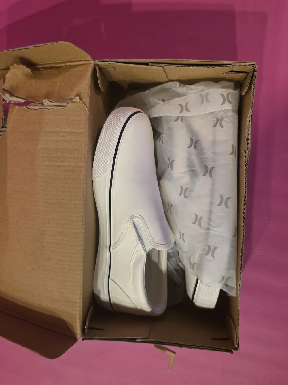 Hurley White Slip-On Loafer Sneakers
